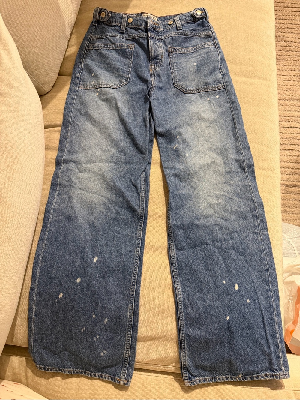 We The Free Palmer Cuffed Wide Leg Jeans